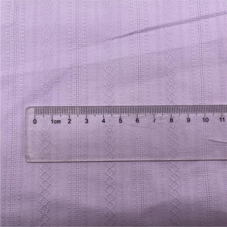 Nuevo diseño textil de rayas 100% algodón jacquard tela de mujer