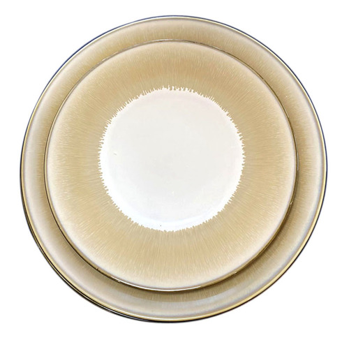 Liuyun kiln series [a brand of high-end] Western food plate 10-inch household flat plate Steak plate shallow mouth plate set
