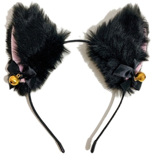 Plush cat ears bell headband female sexy headband cat headband Halloween live broadcast room props atmosphere headwear