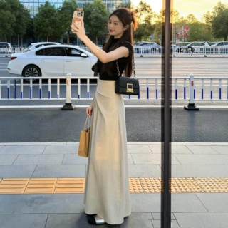 a字半身裙长款女夏梨型身材伯克利裙夏季长裙子梨型身材穿搭