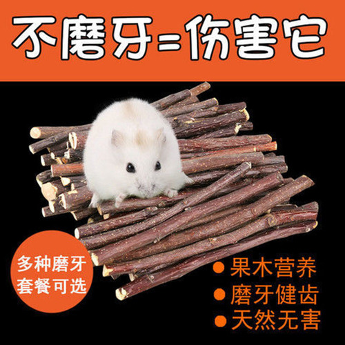 Wholesale hamster teething sticks rabbit stone gold wire bear guinea pig chinchilla squirrel supplies rabbit snacks apple branches