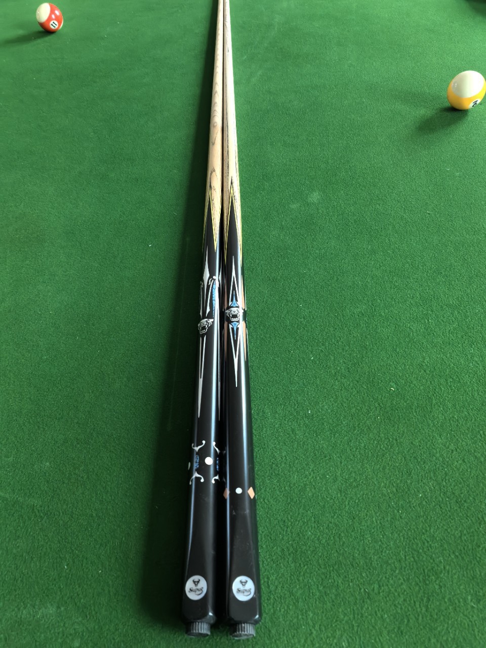 台球杆野豹g3同款一体通杆小头杆台龙全新黑八斯诺克中式自然怡木