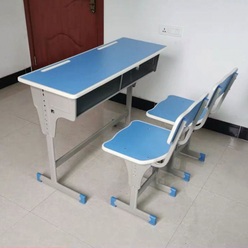 파란색과 흰색의 이중 단일 기둥 테이블과 의자 - 8개 세트 이상 도매 무료 배송