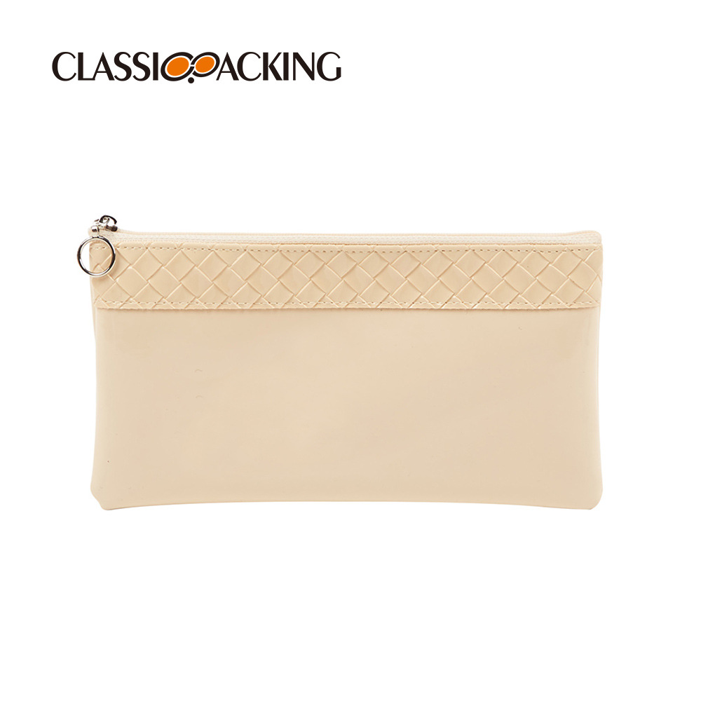 Bolsa de almacenamiento de productos de cuidado de la piel al por mayor de fábrica bolsa de lavado de gran capacidad portátil impermeable bolsa de cremallera de cuero de PVC con logotipo