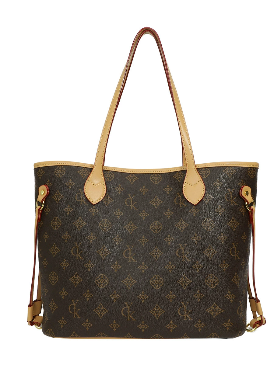 Large capacity tote bag, fashionable printed contrasting bag, women's simple commuting shoulder bag, factory women's bag