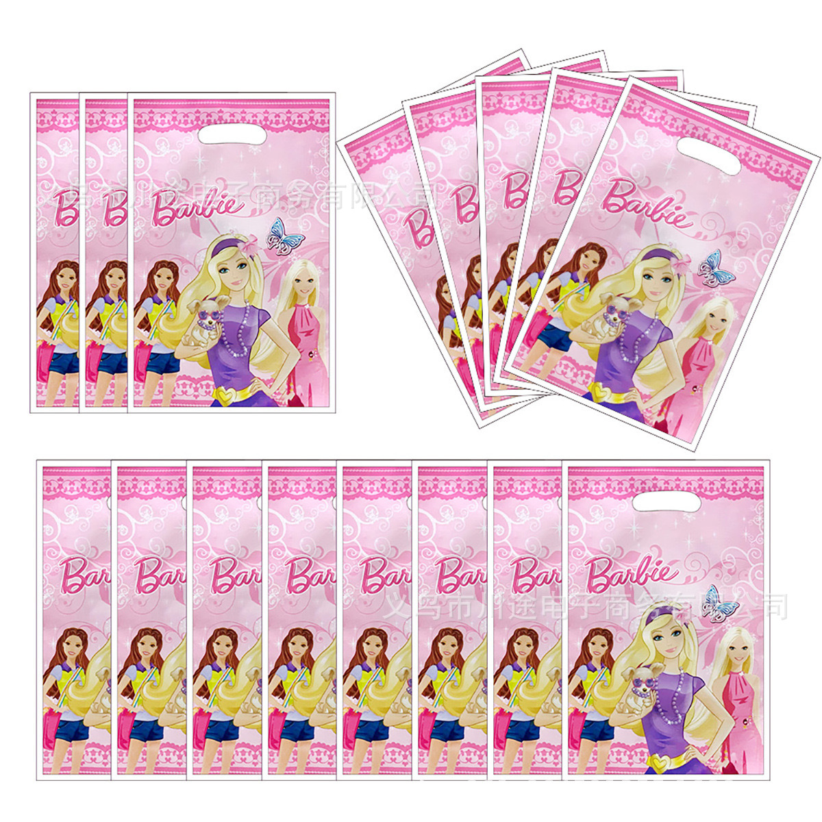 Fábrica directa bolsa de regalo de dibujos animados para niños fiesta de cumpleaños bolsa de regalo película perlada bolsa de regalo PE ahora
