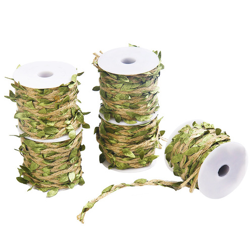 Forest hanging decorations, colorful hemp ropes, handmade diy materials, leaves, rattan ropes, decorative walls, handmade weaving ideas