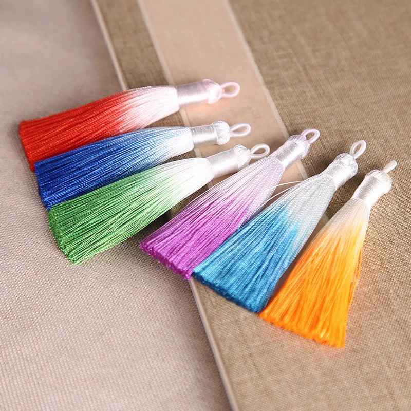 Accessory with tassels, pendant, 8cm, gradient, Chinese style