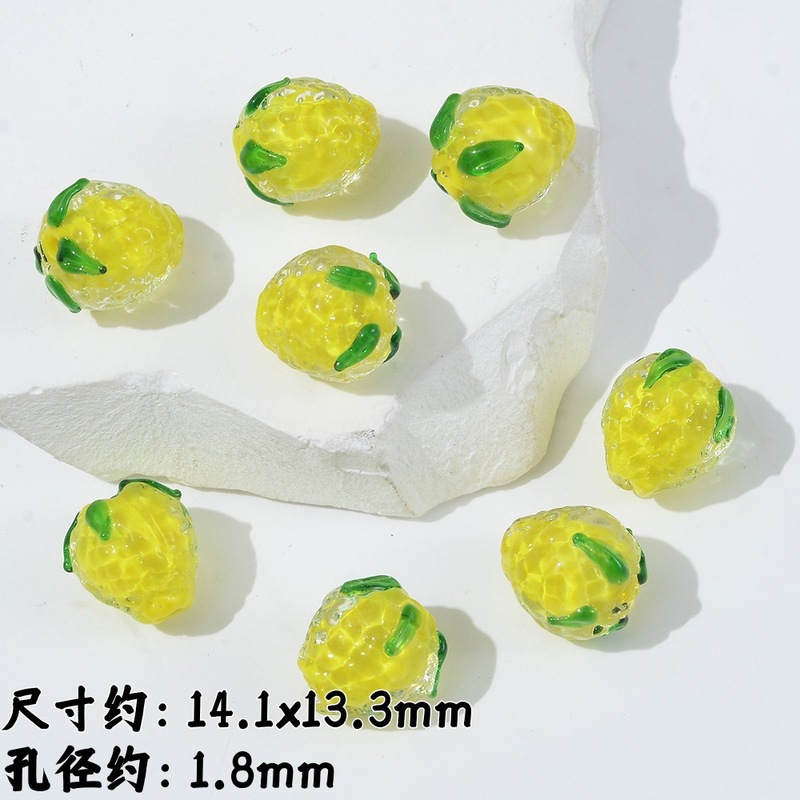 创意琉璃水果散珠 手工diy草莓苹果串珠项链手链饰品材料配件批发|undefined