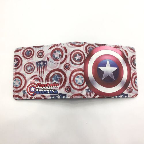Cartoon Short Wallet Shield Student Wallet Men and Women Cartoon Leather Bag