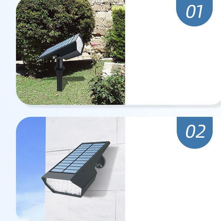 새로운 태양 잔디 스포트라이트 야외 안뜰 풍경 잔디 가로등 19LED 정원 빌라 조명 벽 램프