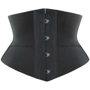 黑色鱼骨沙漏型塑身腰带corset钢扣骨衣女快速穿脱宫廷束腰塑身衣-阿里巴巴