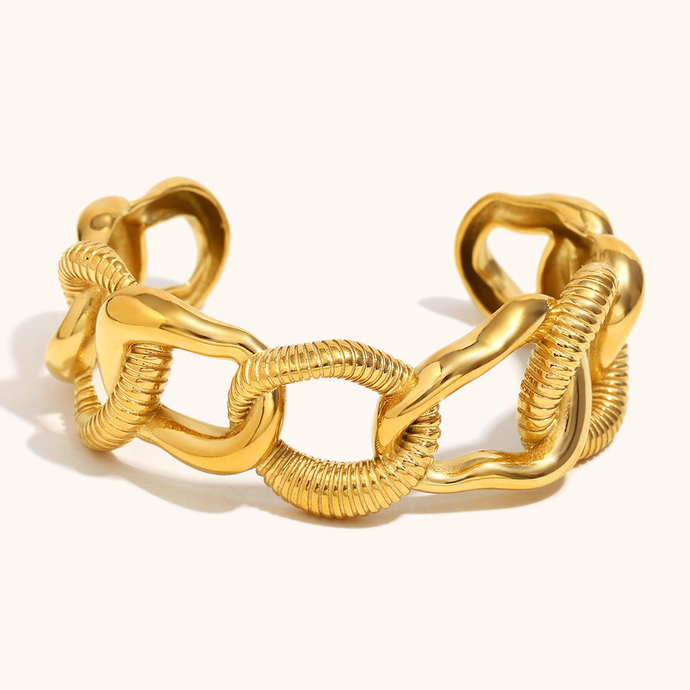 Golden woven bracelet