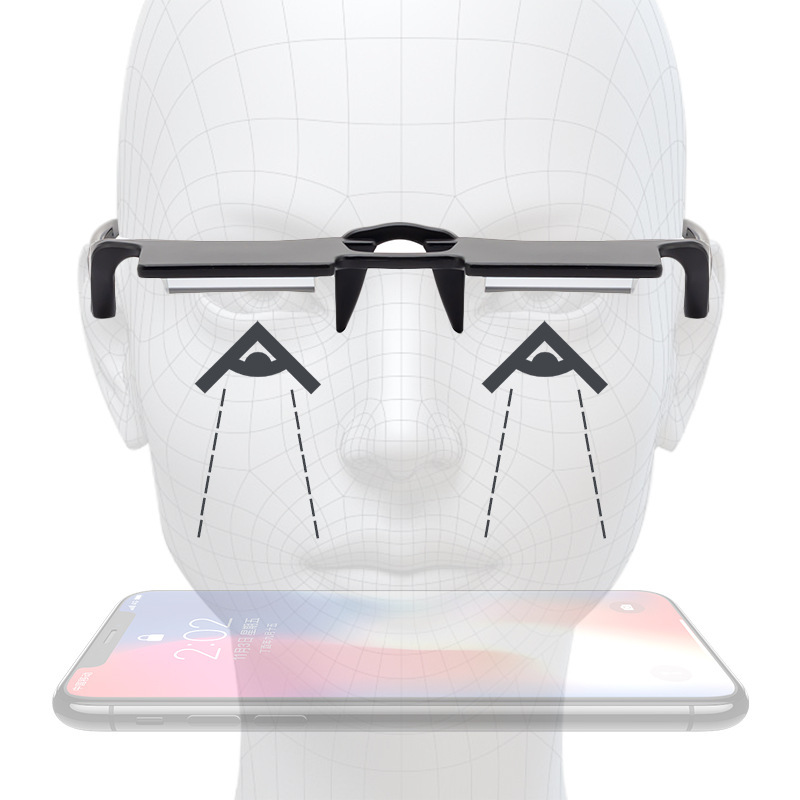 Horizontal Lazy Refraction Glasses 2 Generation 6 Generation Lying to Watch Mobile TV 90 Degree Field of View Downward and Upward Angle Cross Border
