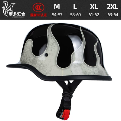 Motosiklet kaskı (dəbilqə) – soldier scoop helmet - black-reeve-silver-m