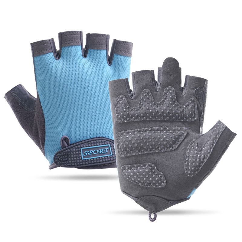 Guantes de Ciclismo de Medio Dedo de Malla Transpirable Antideslizante para Deportes