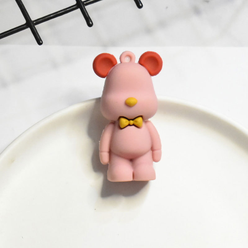 Насильственный медведь розовый (с линиями и яйцами)