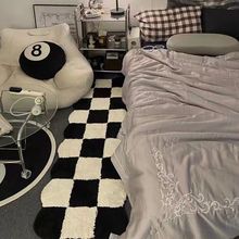 地毯卧室秋冬法风地毯床边毯家用长条床边地垫学生衣镜前毯床尾