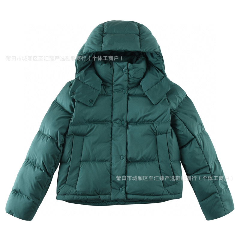莆田高版本lulu同款puff五格羽绒服女保暖连帽加厚外套露露家泡芙|undefined