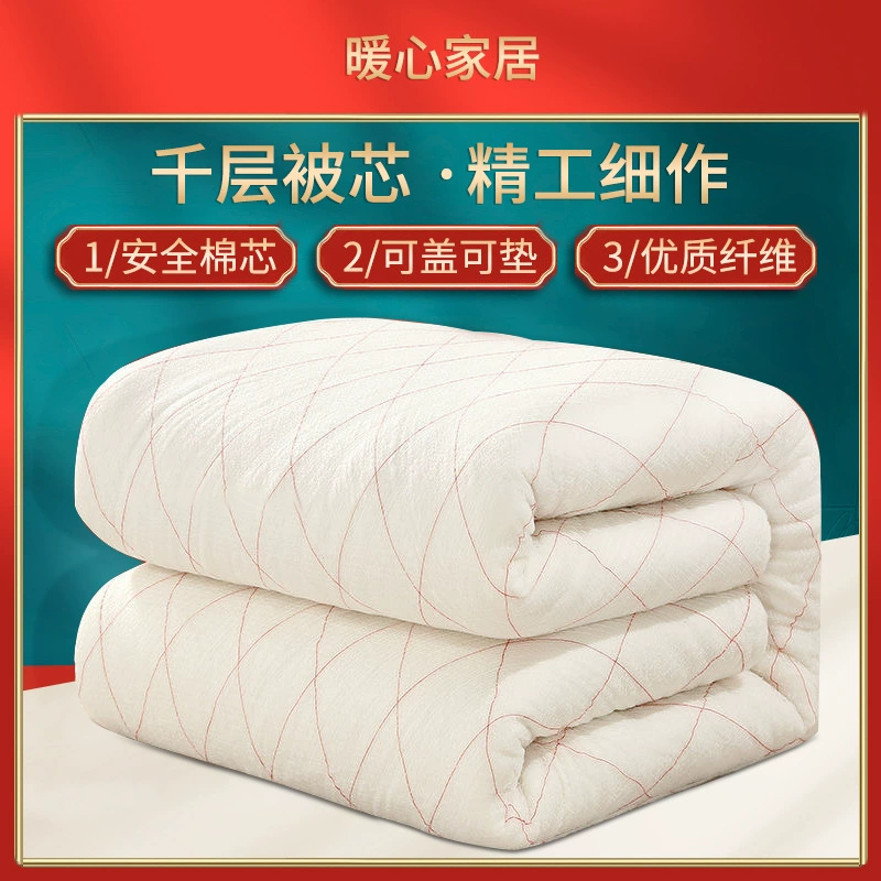 Утолщенное хлопковое одеяло, зимнее одеяло, хлопковый наполнитель, постельное белье, теплое одеяло, оптовая продажа, утеплитель, морозостойкое одеяло, не из чистого хлопка, бытовое одеяло.