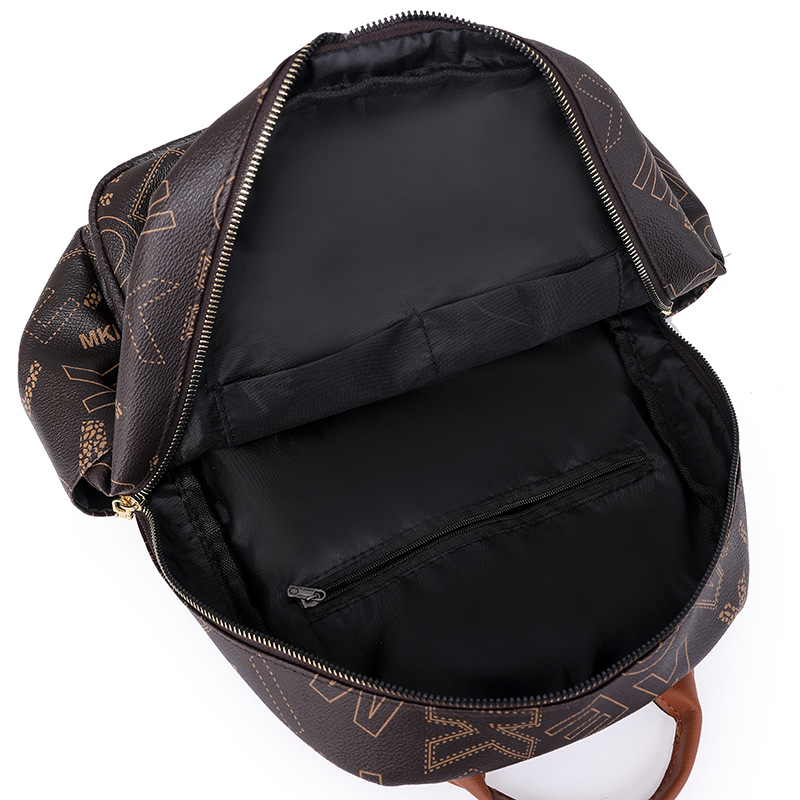 Mochila retro mujer 2024 nuevo estilo de moda casual impresión de letras mochila de gran capacidad mochila de viaje simple al por mayor