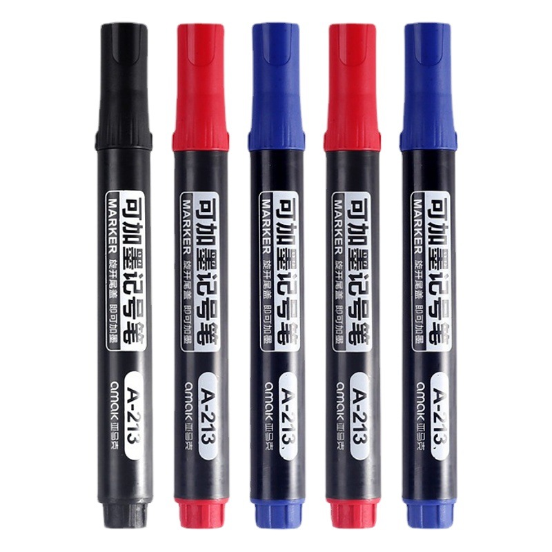 Pluma de marcado pluma de la logística pluma de marcado negro aceitoso marca cabeza grande pluma Express puede agregar tinta gruesa pluma de cabeza