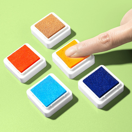 Finger painting graffiti ink pad 3*3cm children's painted square ink pad 24 colors kindergarten palm painting ink pad