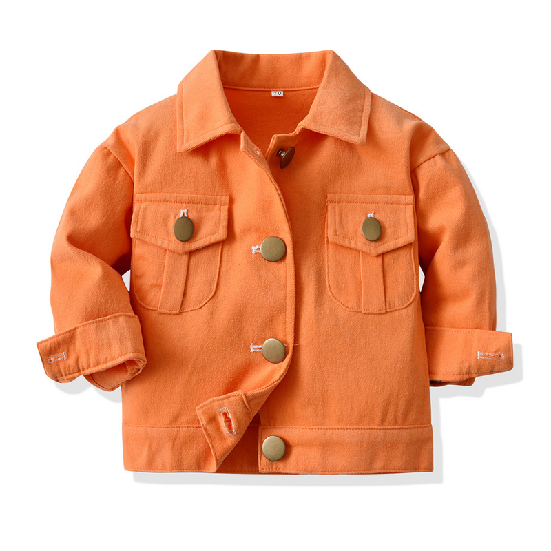 [HOT] nuevo abrigo de otoño 2025 niños de terciopelo casual con solapa chaqueta cardigan chaqueta coreana para niños