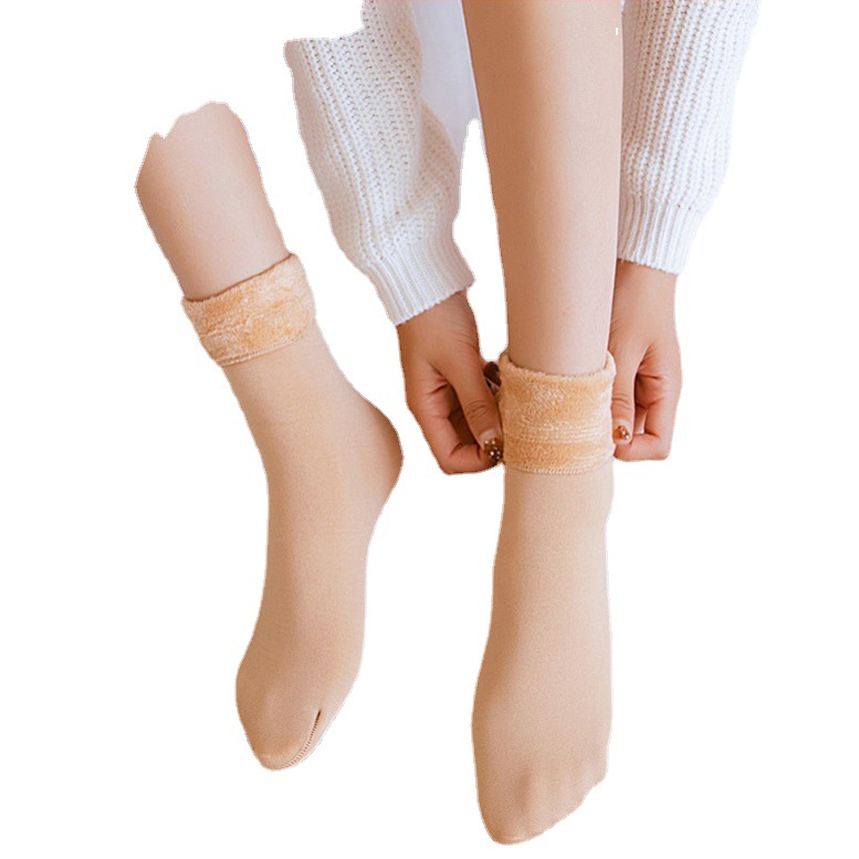 Calcetines de nieve de otoño e invierno calcetines de piso calcetines de longitud media para hombres y mujeres con forro polar grueso cálido adulto toalla calcetines de confinamiento