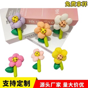 New creative three-dimensional cotton sun flower diy corsage brooch accessories clothing hairband hairpin decorations