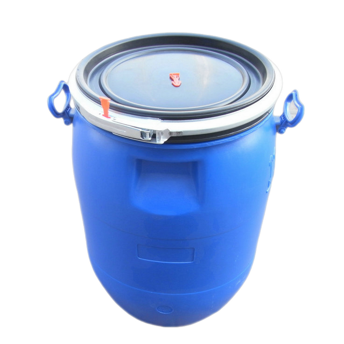 双耳60L铁箍塑料桶EN60升提手法兰化工桶60KG周转运输包装桶储水