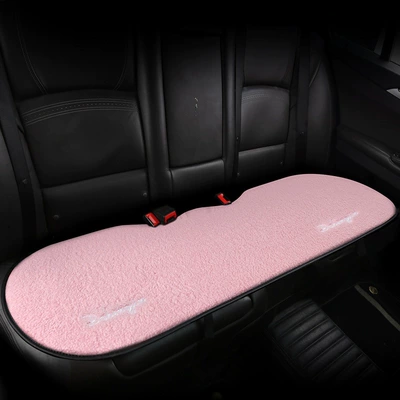 Plush Seat Pad | Wool pad - rear-bench-seat-princess-pink