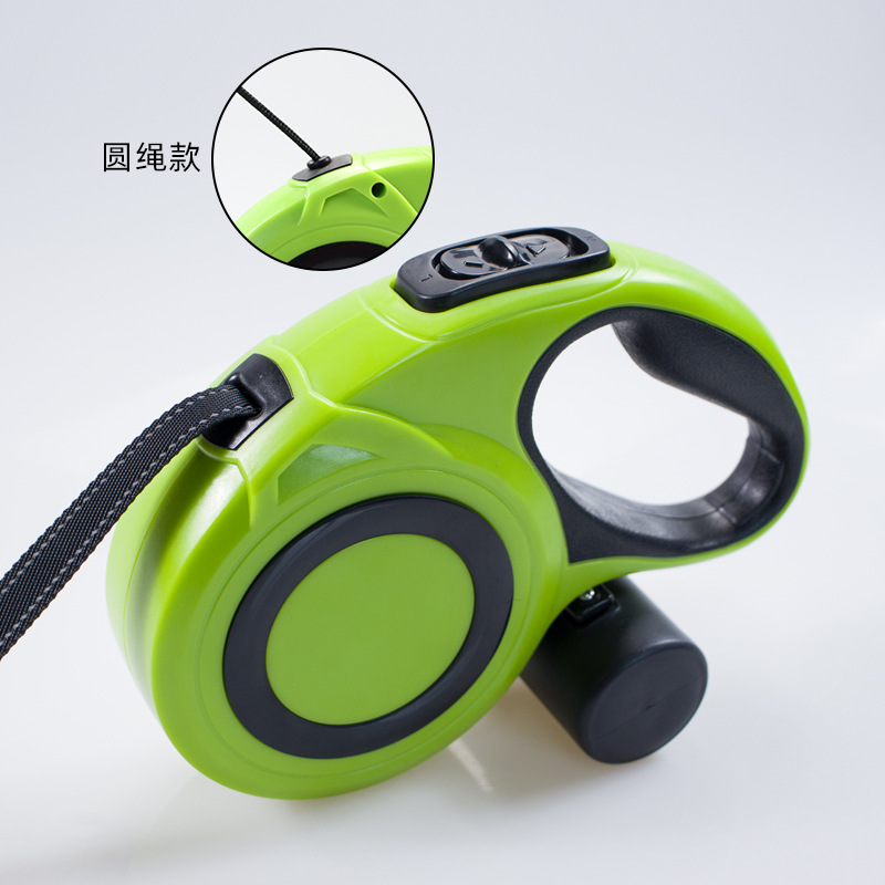 Amazon pet retráctil perro de tamaño medio reflectante caminando correa de tracción de perros recogiendo caja de conveniencia cuerda de tracción retráctil personalizada