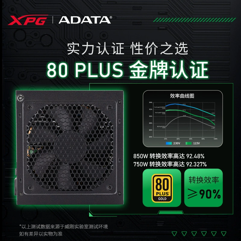 XPG Magic Core SG750 золотой медаль полная мощность блок питания японский конденсатор нативный ATX3.1 настольный компьютер бесшумный 750Вт