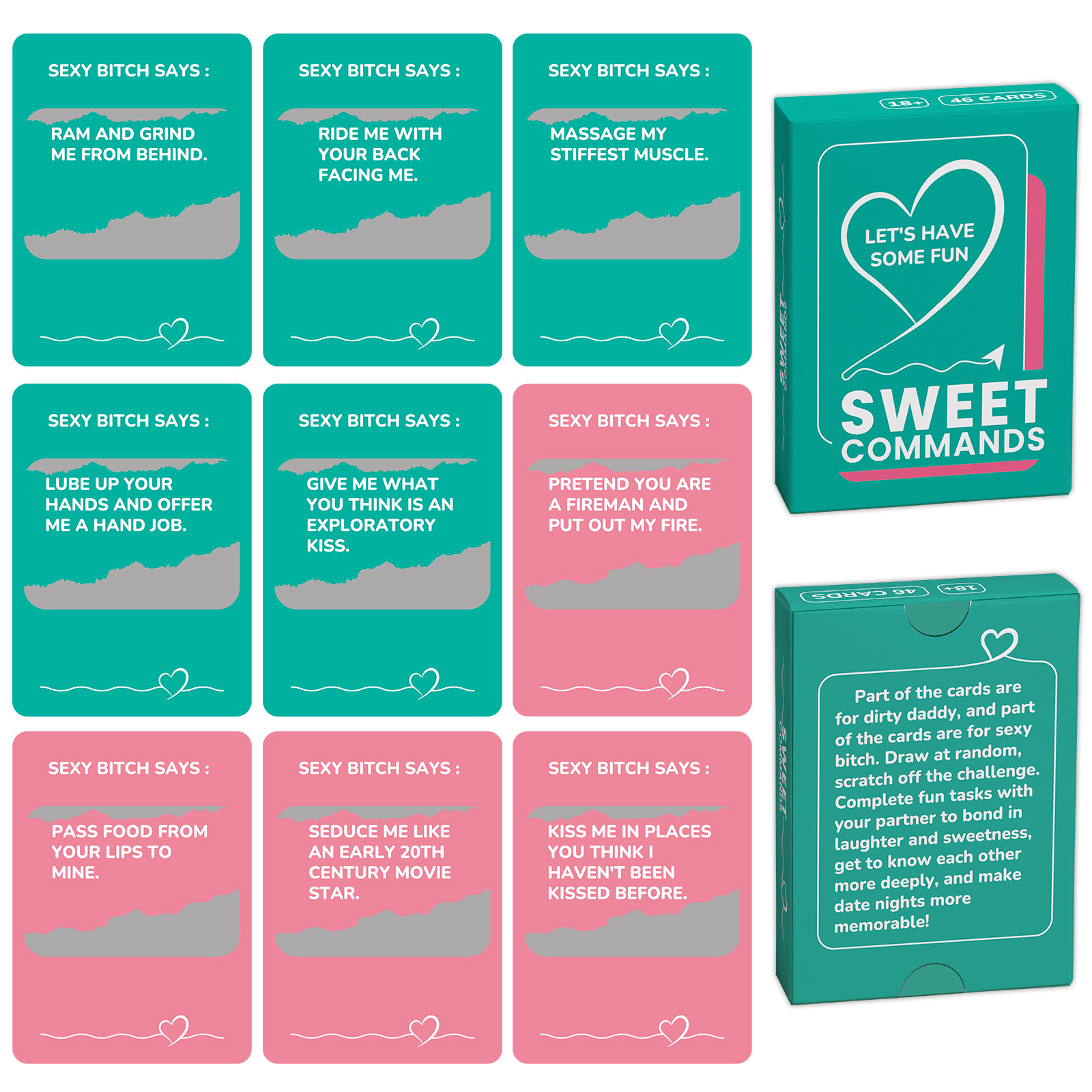 46 New Cross-border English Couple Date Conversation Cards, Card Bedroom Games,_voghion.com