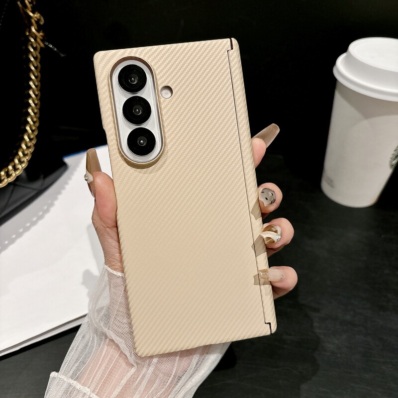 适用三星Zfold7磁吸手机壳Samsung折叠6保护5套中轴凯夫拉纤维纹4|undefined