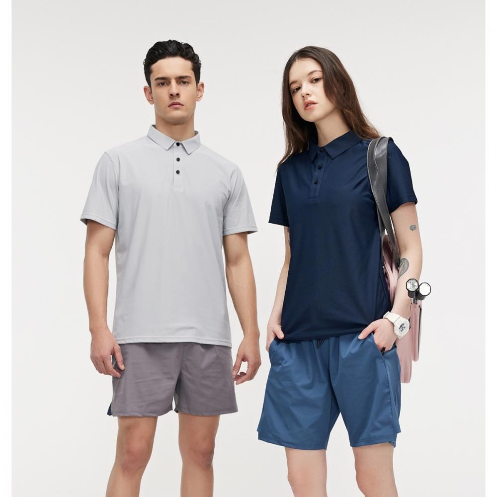 Verano de 2025 nuevo deporte ocio polo de manga corta para mujeres y hombres collar clásico versátil seco rápido transpirable se puede imprimir