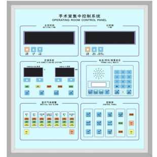 Hospital operating room information panel with writing table crystal screen stainless steel information box operating room centralized control system