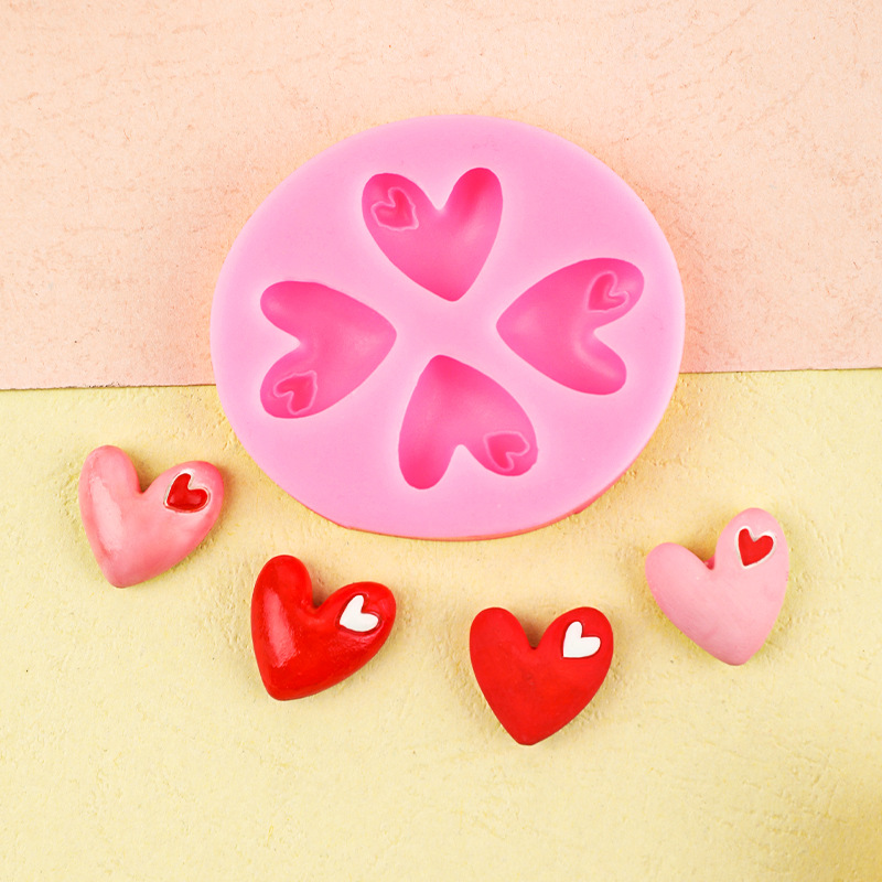 Nuevo amor epoxi espejo mate llavero molde fondant cake decoración teléfono móvil shell accesorios de decoración en stock