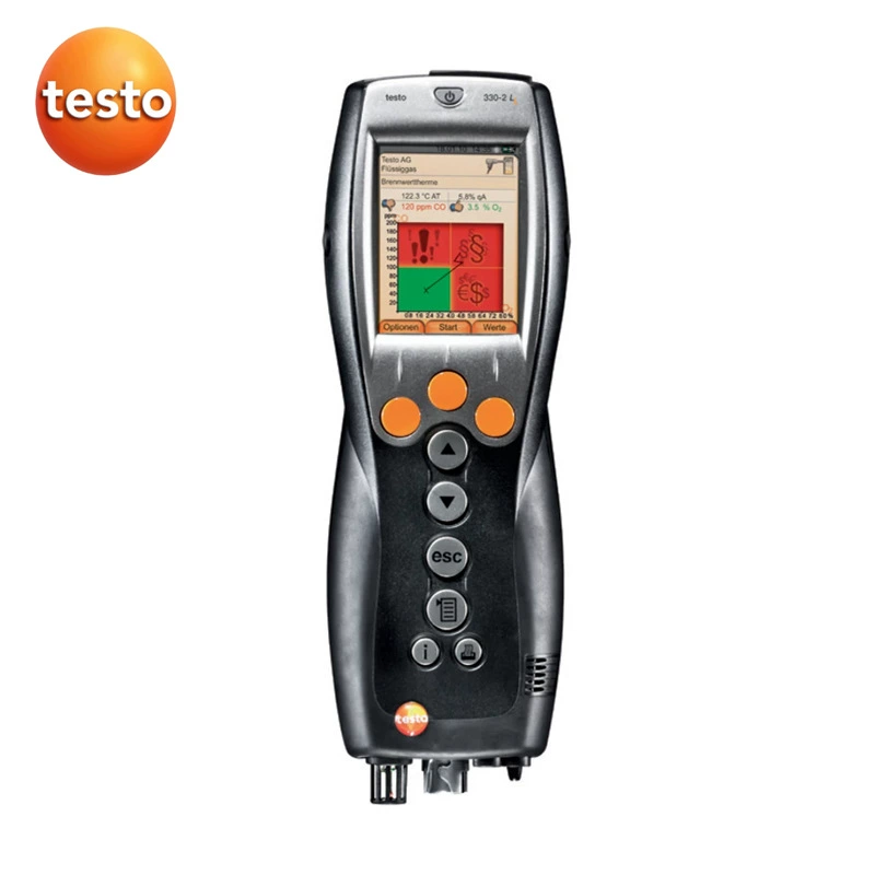 Немецкий testo330-2LL анализатор Desto Анализатор эффективности сгорания testo330 Портативный дымовой газ