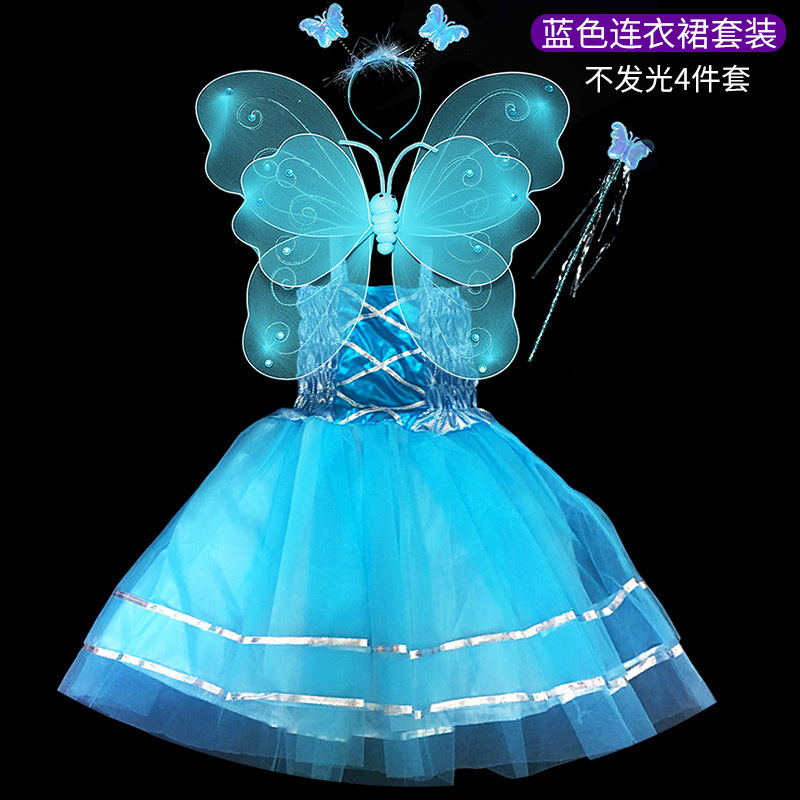 Día de los Niños del 1 de junio regalos de chicas ángeles mariposa alas maravillosas hadas princesa vestido vestido vestido