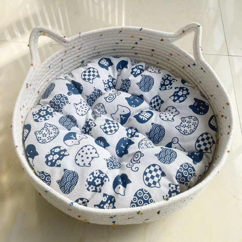 [인터넷 연예인 핫스타일] 컬러풀 도트 네스트 + 화이트 캣 매트