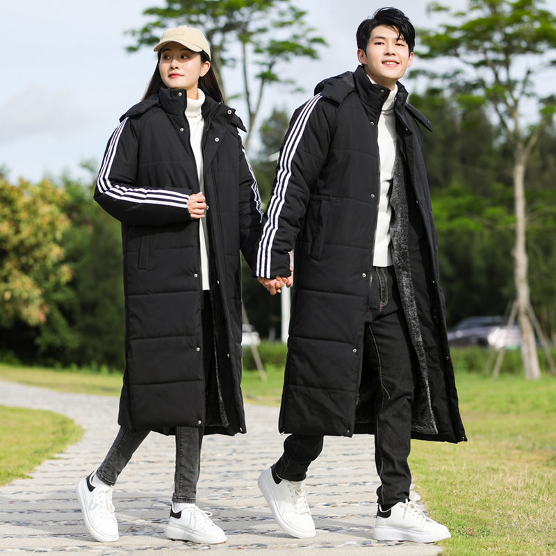 防寒棉服男中长款过膝加厚羽绒军棉袄冬季棉衣外套体育生冬训大衣