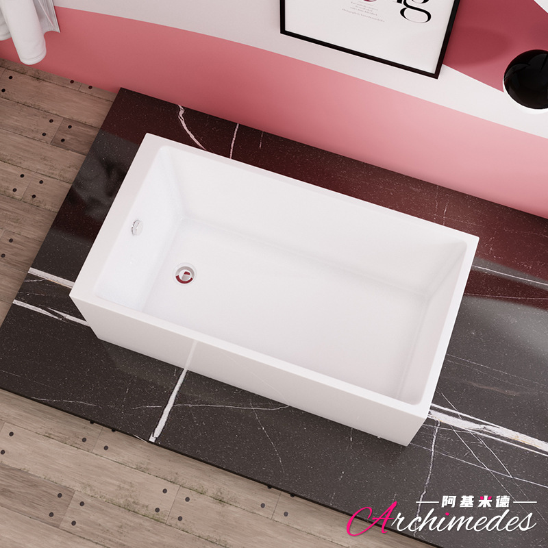 Small Apartment Bathtub New Mini Household Bathtub Acrylic Integrated Double-Layer Bathtub Aj-6075B