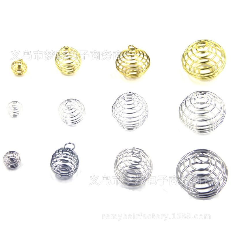 Bola de primavera accesorios de la joyería de bricolaje al por mayor colgando bola oscilante hueco Bola de agitación bola linterna colgante de primavera