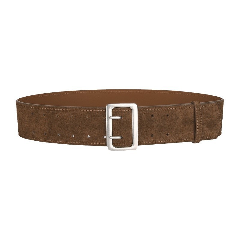 Niche Retro Matte Wide Waist Belt For Women Genuine Leather Elegant Fashion High-End Belt Accessory For Dresses - Thumbnail 5