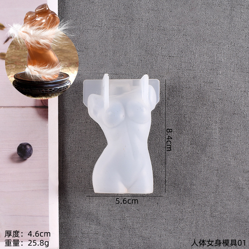 Zongbo diy Crystal Gum Dropping Mould Human Muscle Male Body Slim Female Body Model Set Table Silicone Mould