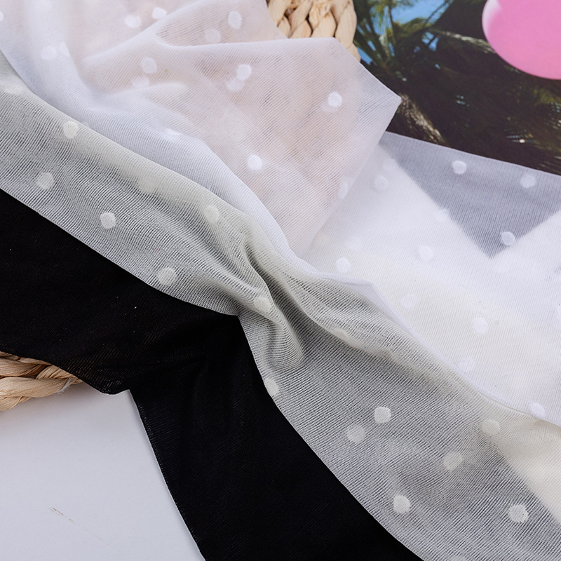 Calcetines de pantorrilla de las mujeres pequeño punto transparente color sólido calcetines blancos y negros estilo JK sexy pierna calcetines altos fábrica al por mayor