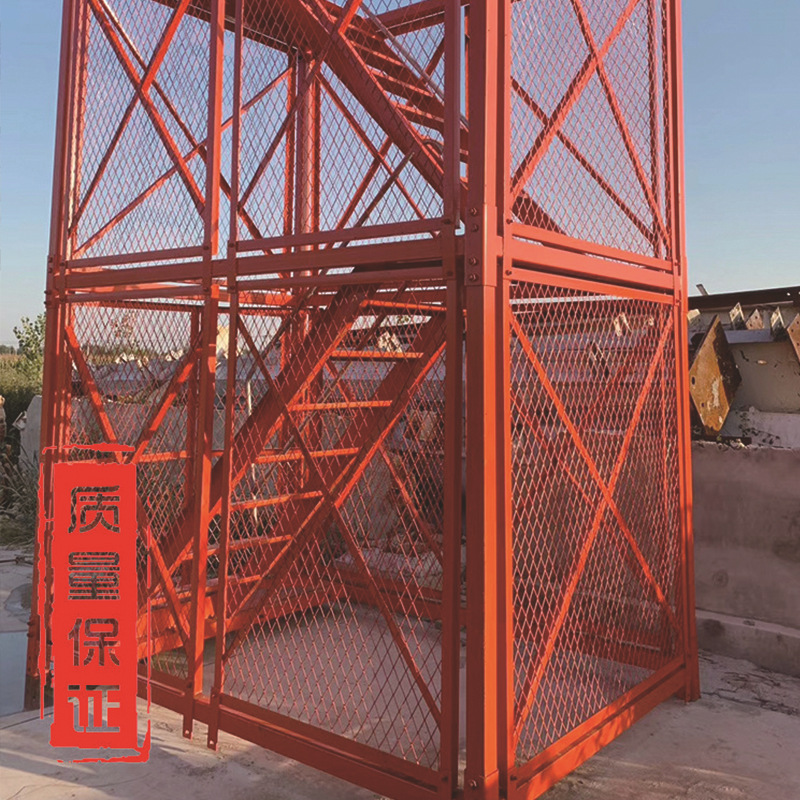 施工安全爬梯 组合式梯笼 箱式安全梯笼 基坑通道梯笼护笼式爬梯