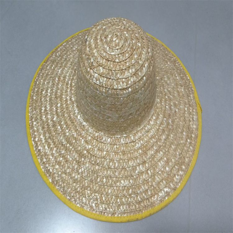 Farmer's Straw Hat Plastic Paper Straw Wheat Straw Woven Sun Hat Labor Protection Worker's Hat Advertising DIY Hat Can Be Customized with Printing